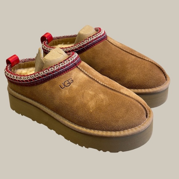 UGG Tazz Platform Slippers Chestnut NWT Size 9 - Picture 3 of 14